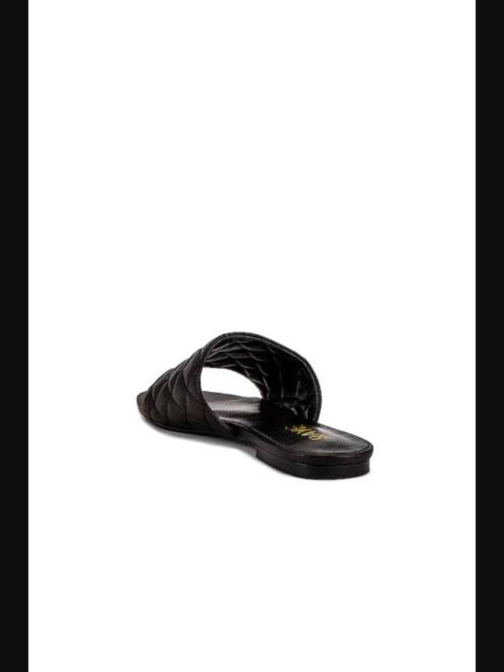 RAYE Ren Quilted Leather Slide Sandal in Black | Size 7.5 - Picture 3 of 5